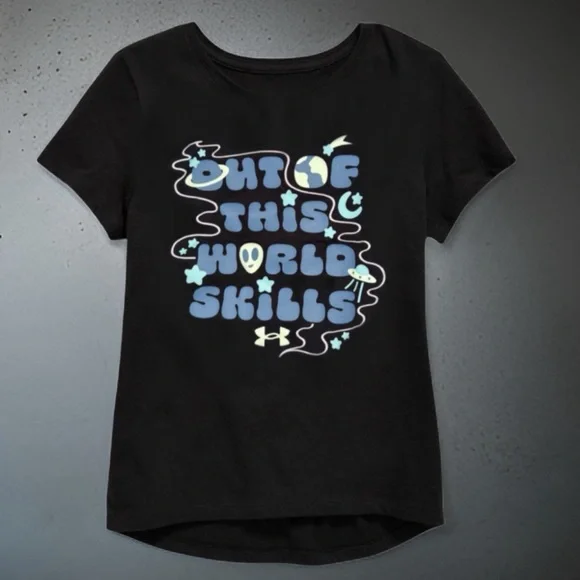 UNDER ARMOUR • Glow In The Dark Out Of This World Skills Tee - Picture 4 of 4